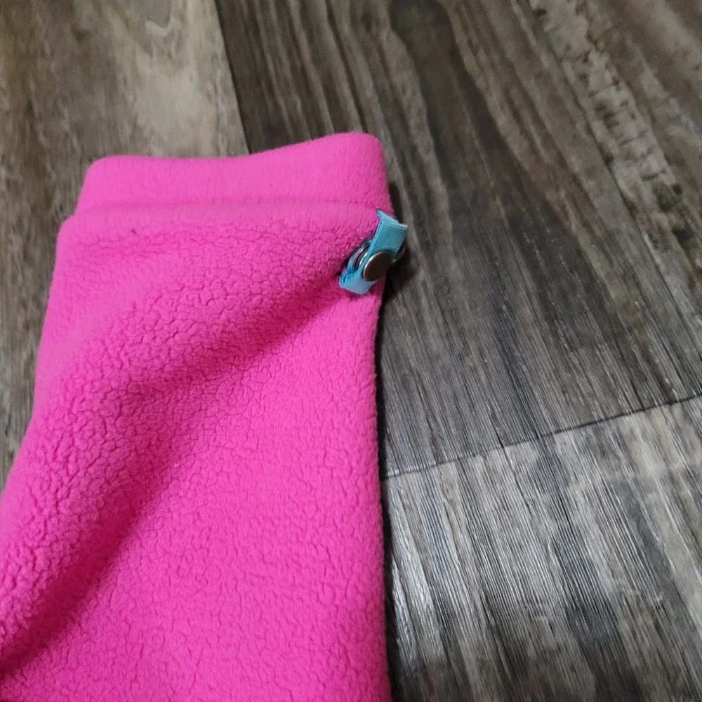 The North Face Girls Multicolor Fleece Full Zip Cotton Candy Pink/Blue Large